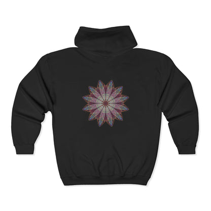 Unisex Heavy Blend™ Full Zip Hooded Sweatshirt - Love Light Mandalas No.9