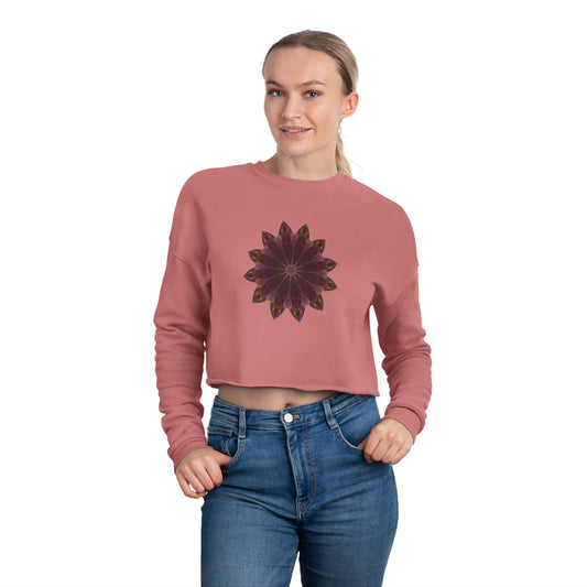 Women's Cropped Sweatshirt - Love Light Mandalas No.5