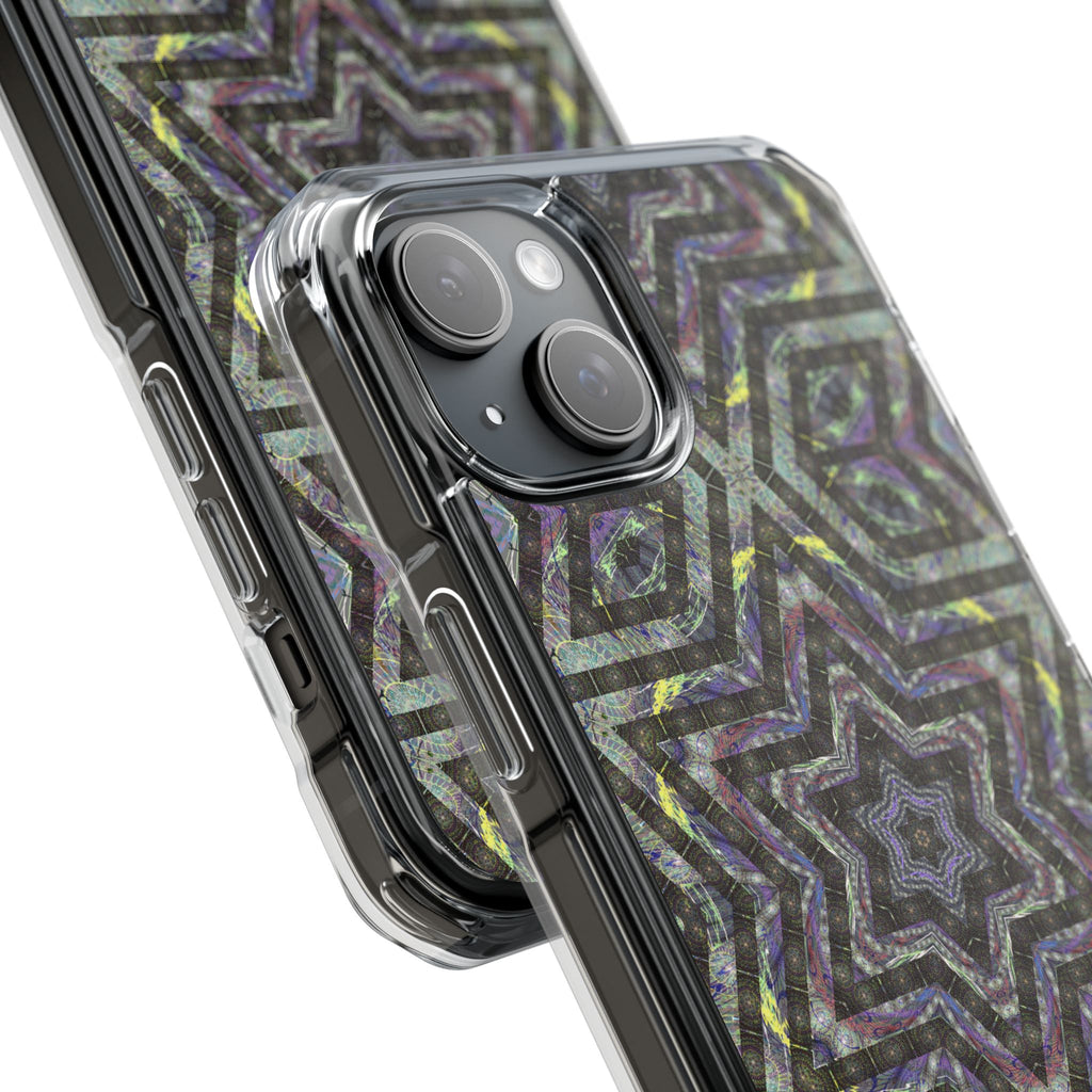 iPhone 15 Magnetic Clear Impact Case - P5 Kaleidoscopic No.1
