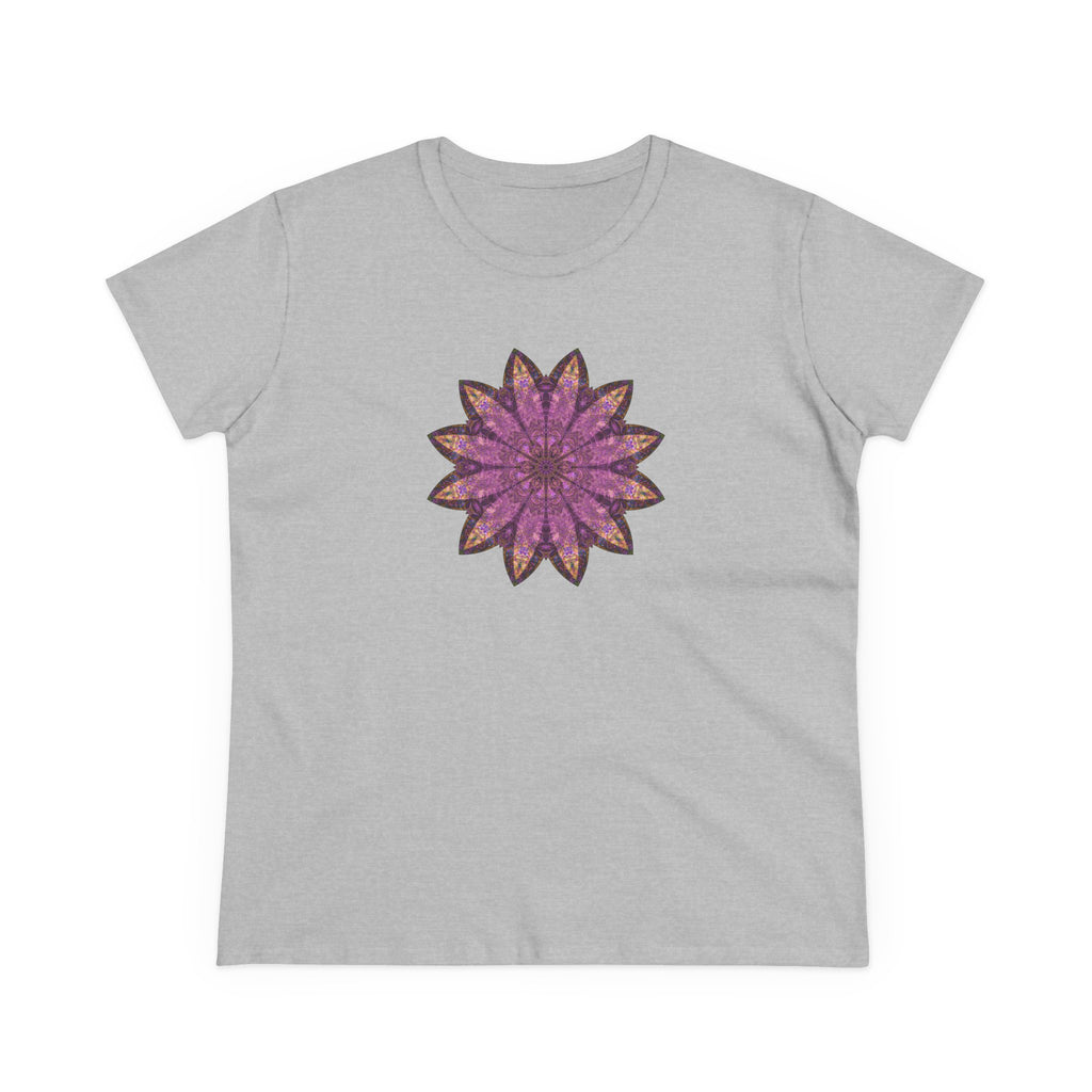 Women's Midweight Cotton Tee - Love Light Mandalas No.16