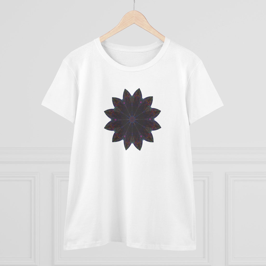 Women's Midweight Cotton Tee - Love Light Mandalas No.25