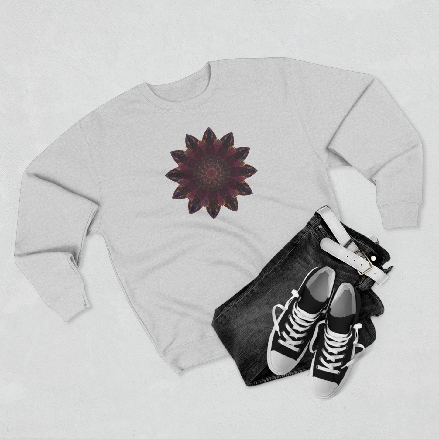 Unisex Crewneck Sweatshirt - Love Light Mandalas No.8