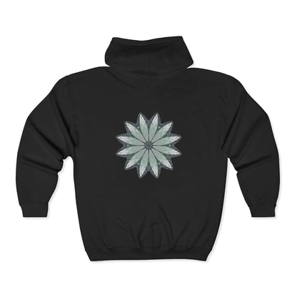 Unisex Heavy Blend™ Full Zip Hooded Sweatshirt - Love Light Mandalas No.22