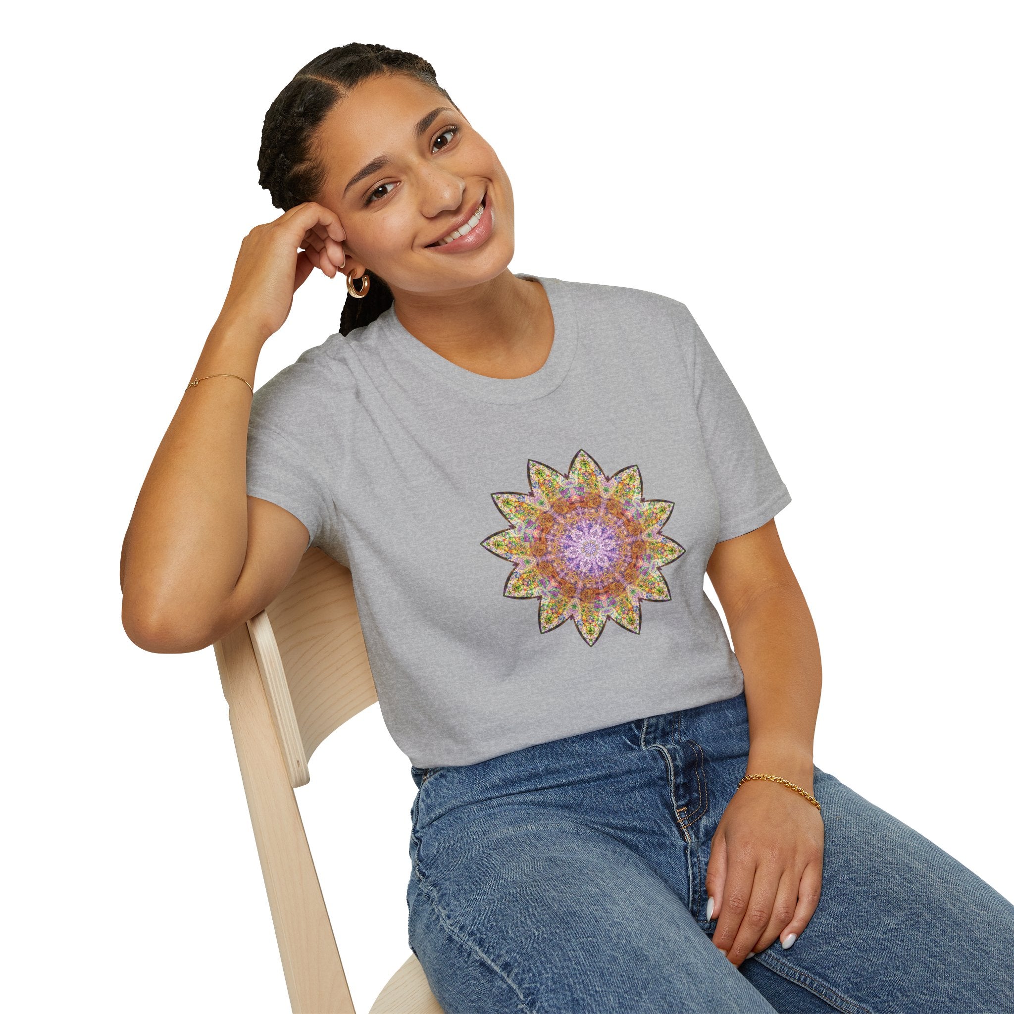 Unisex Softstyle T-Shirt - Love Light Mandalas No.14