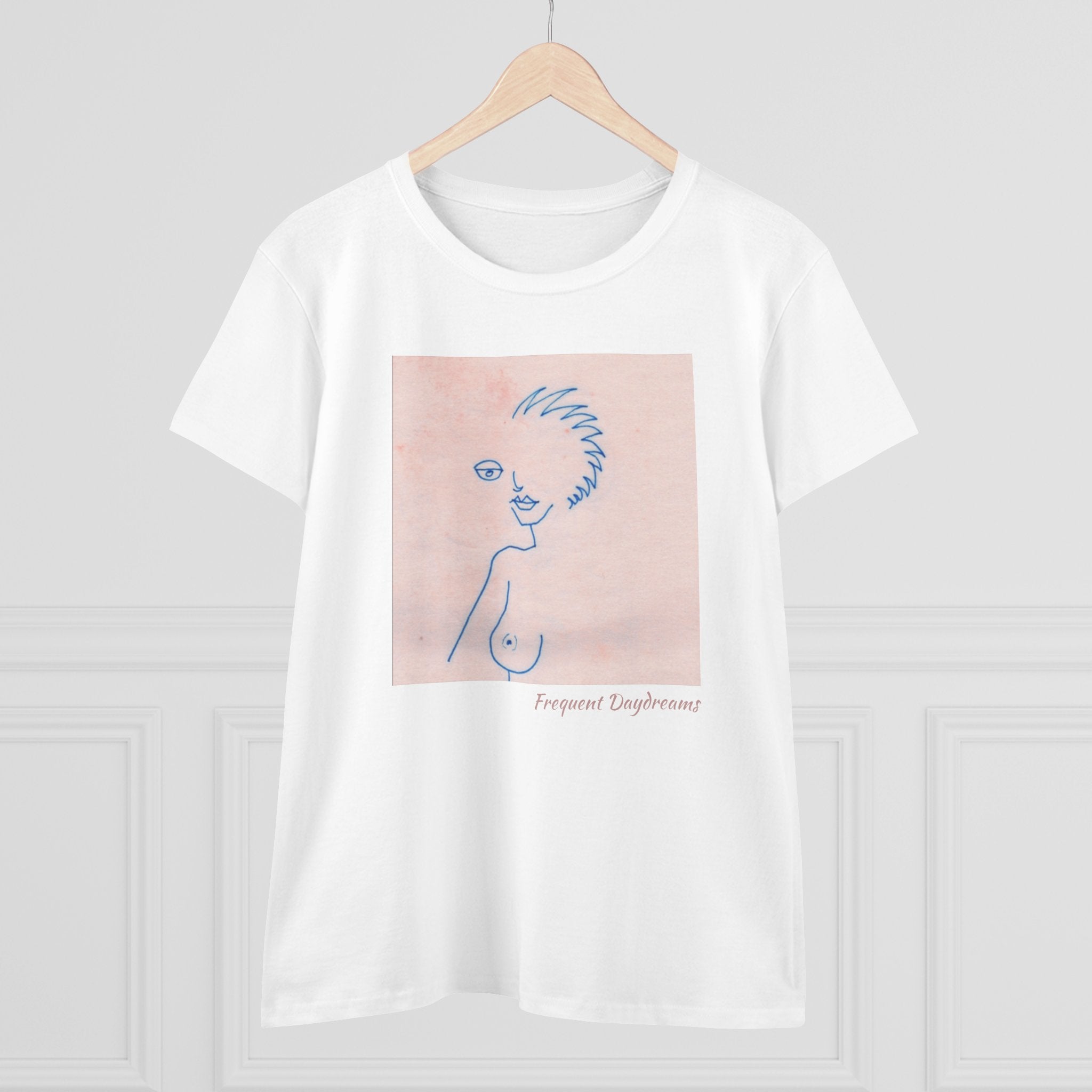 Women's Midweight Cotton Tee - Frequent Daydreams Sketch No.46