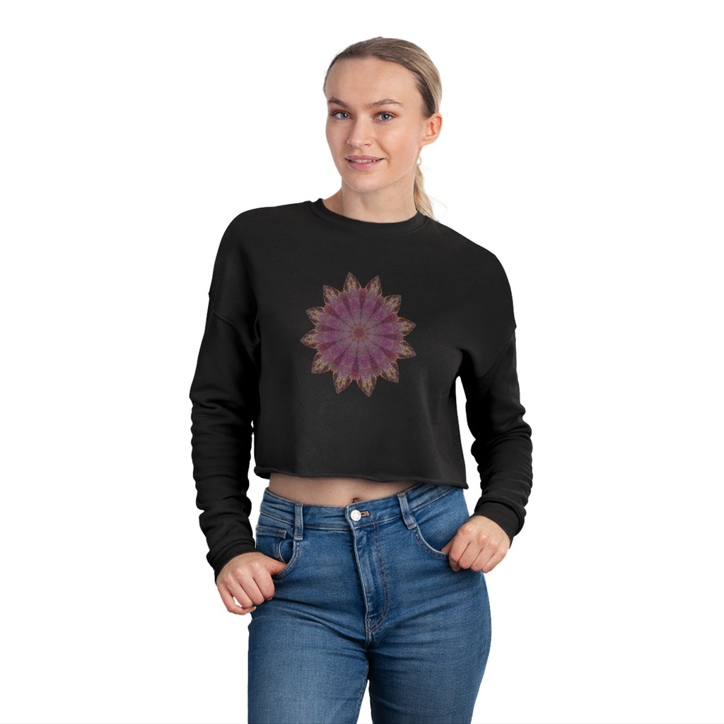 Women's Cropped Sweatshirt - Love Light Mandalas No.6