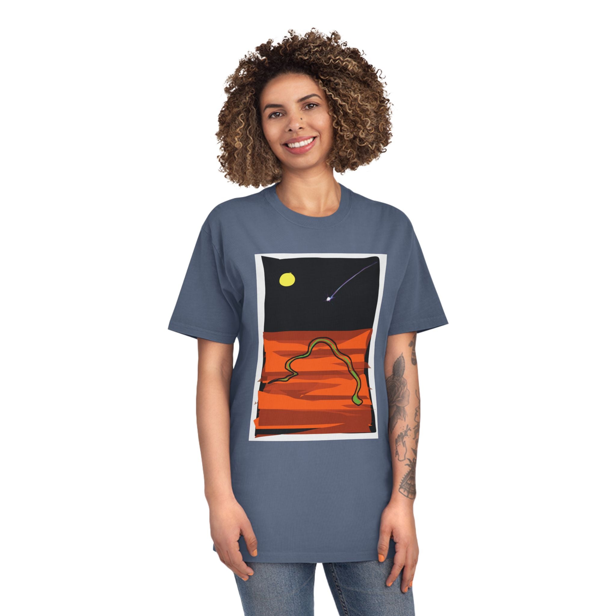 Unisex Faded Shirt -The Traveller Series (Shooting Star)