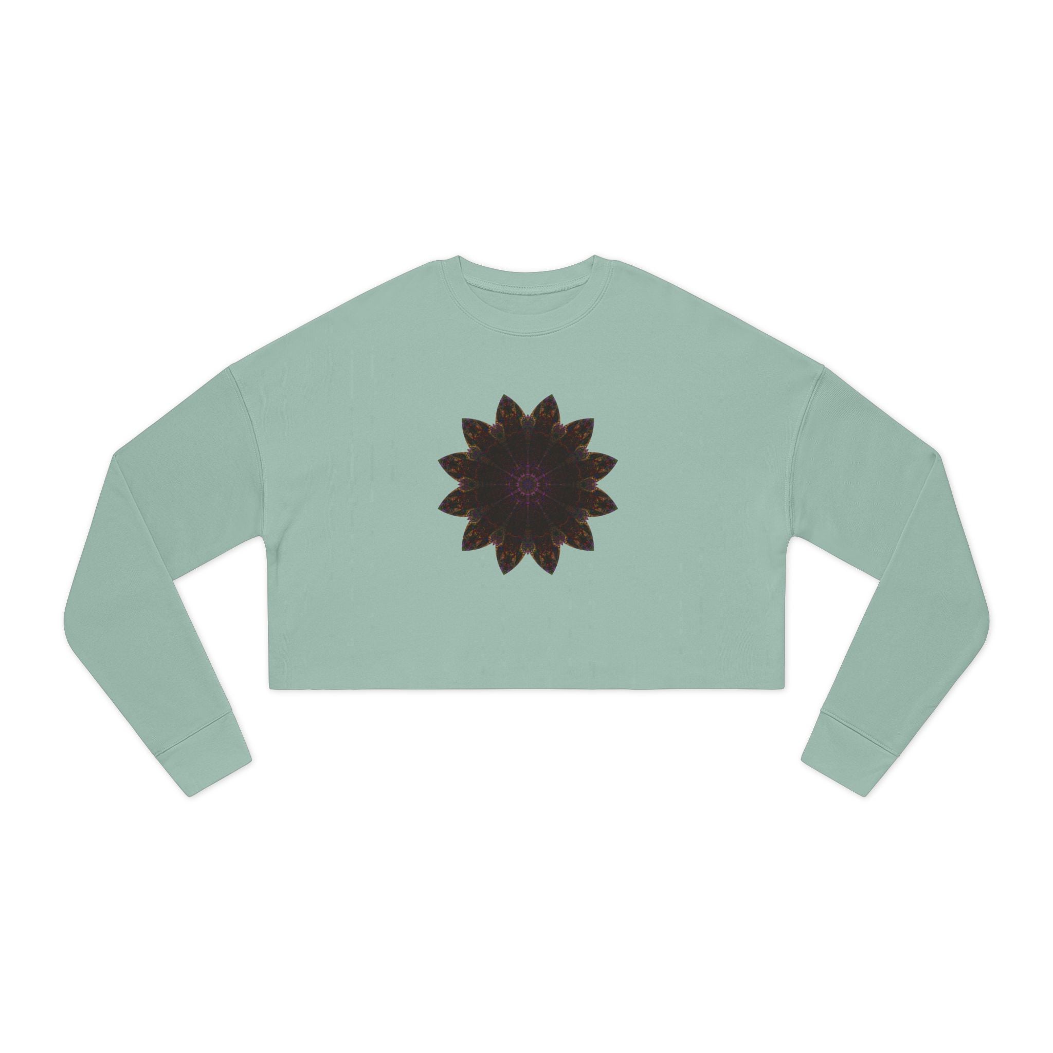 Women's Cropped Sweatshirt - Love Light Mandalas No.12