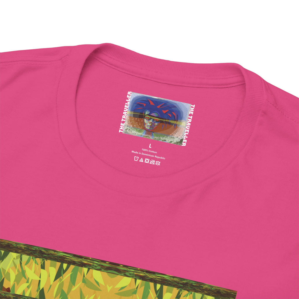 Unisex Heavy Cotton Tee - The Traveller Series (Abstract Autumn)
