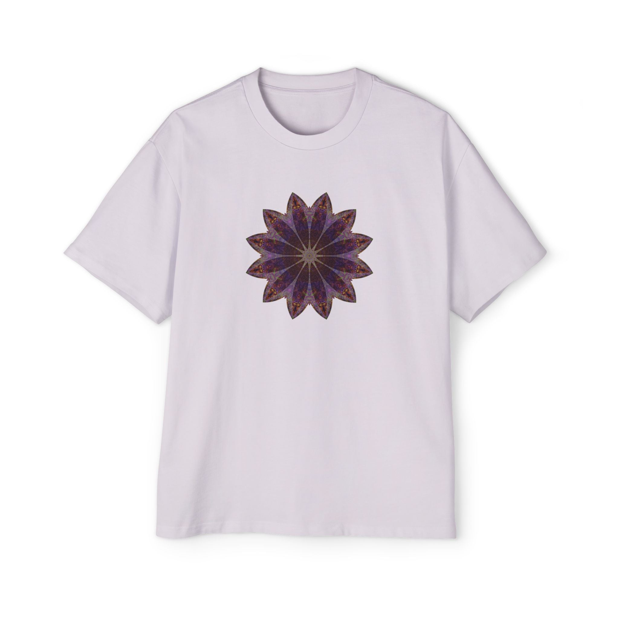 Men's Heavy Oversized Tee - Love Light Mandalas No.11