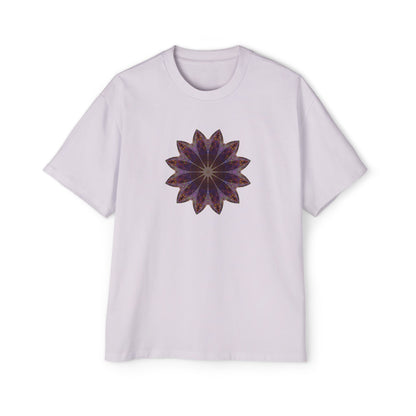 Men's Heavy Oversized Tee - Love Light Mandalas No.11