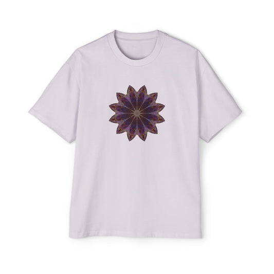 Men's Heavy Oversized Tee - Love Light Mandalas No.11