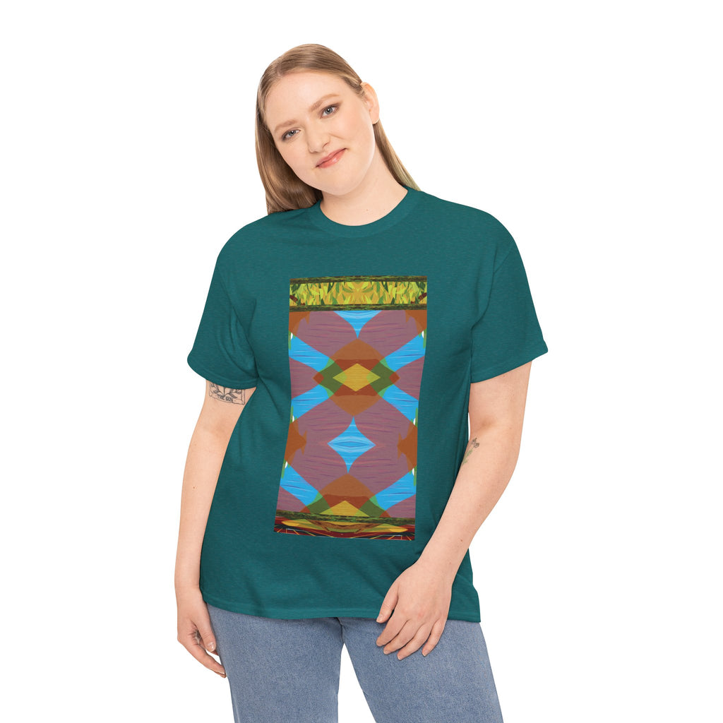 Unisex Heavy Cotton Tee - The Traveller Series (Abstract Autumn)