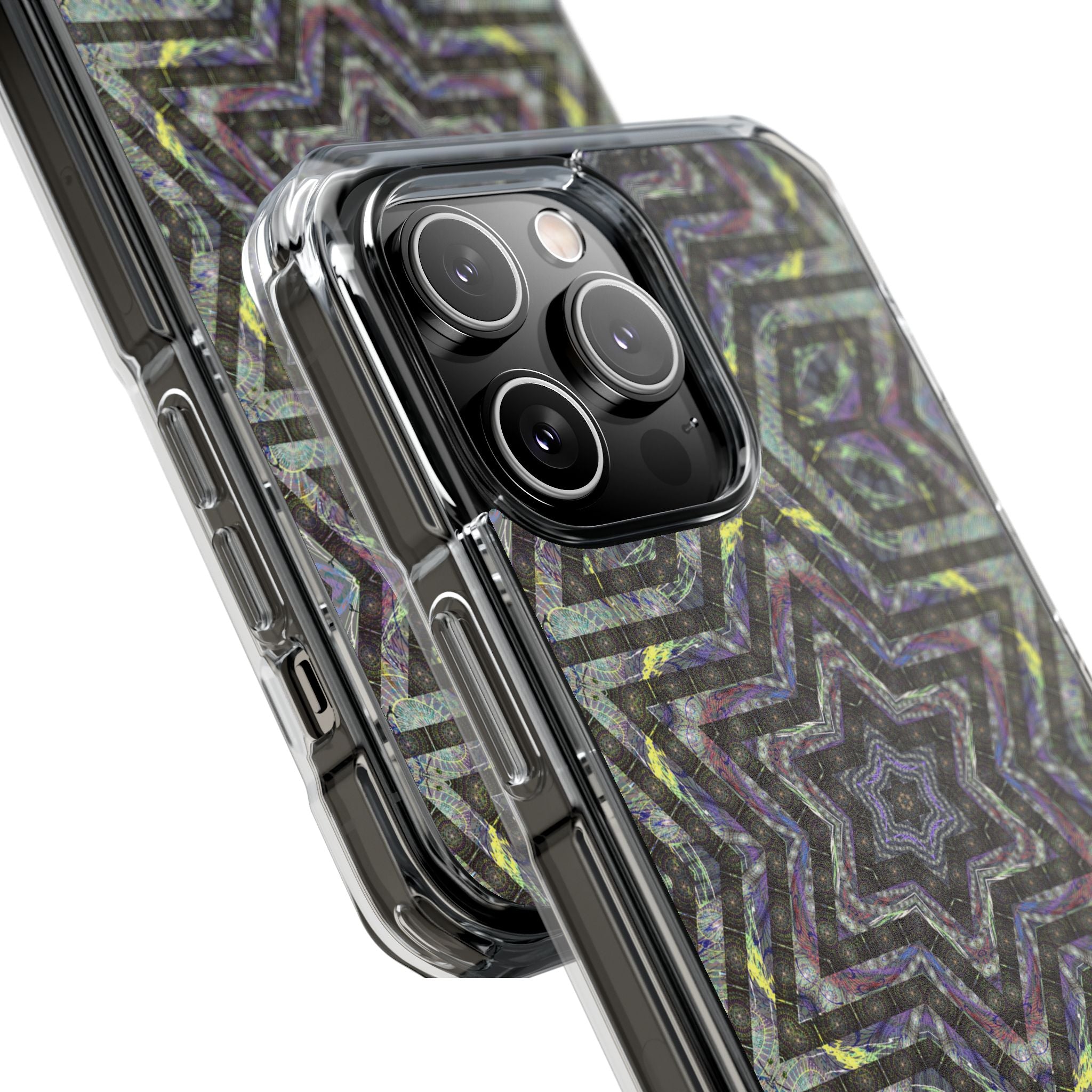 iPhone 14 Magnetic Clear Impact Case - P5 Kaleidoscopic No.1