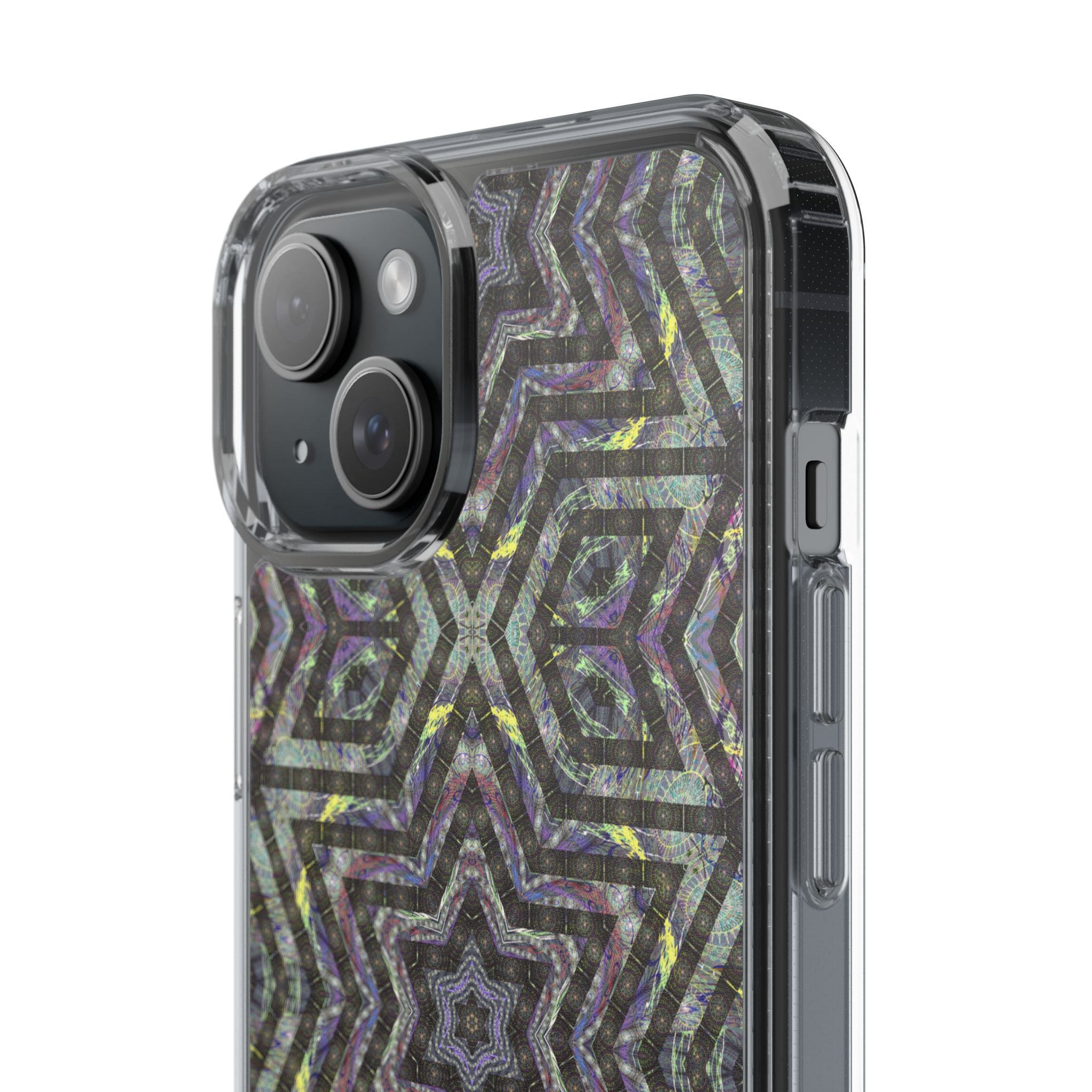 iPhone 15 Clear Case – P5 Kaleidoscopic No.1