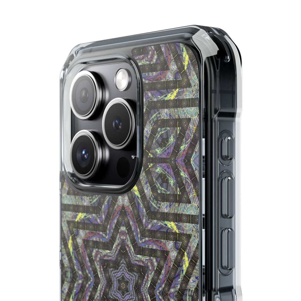 iPhone 15 Magnetic Clear Impact Case - P5 Kaleidoscopic No.1