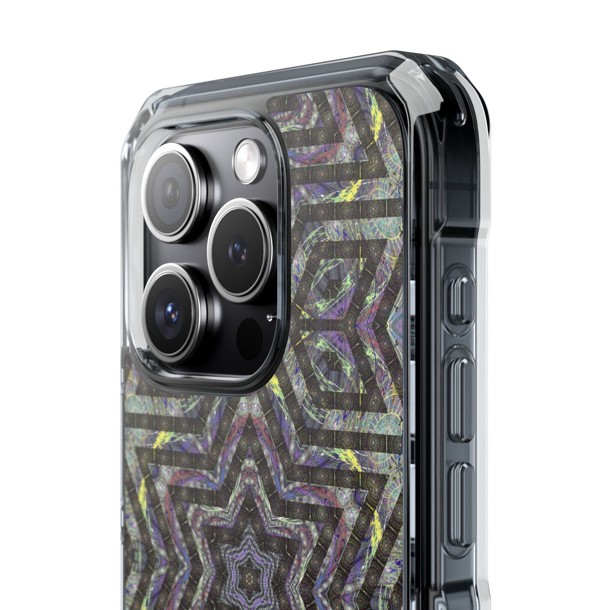 iPhone 15 Magnetic Clear Impact Case - P5 Kaleidoscopic No.1