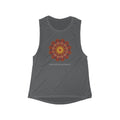 Women's Flowy Scoop Muscle Tank - Starflower Mandalas No.1