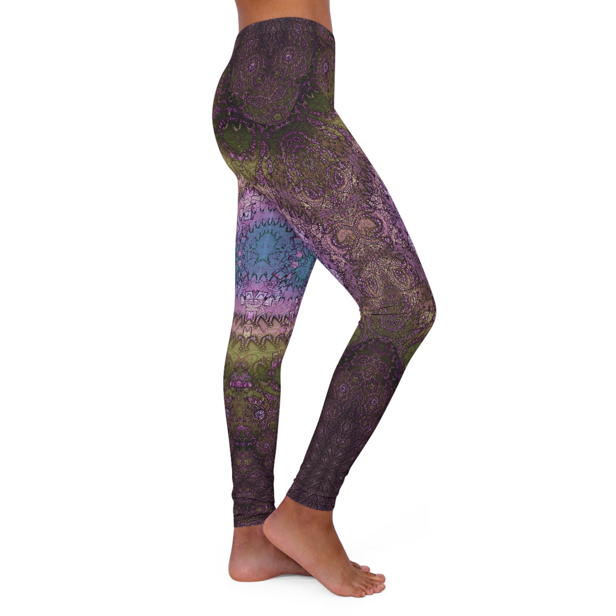 Spandex Leggings - Love Light Fractals No.8b