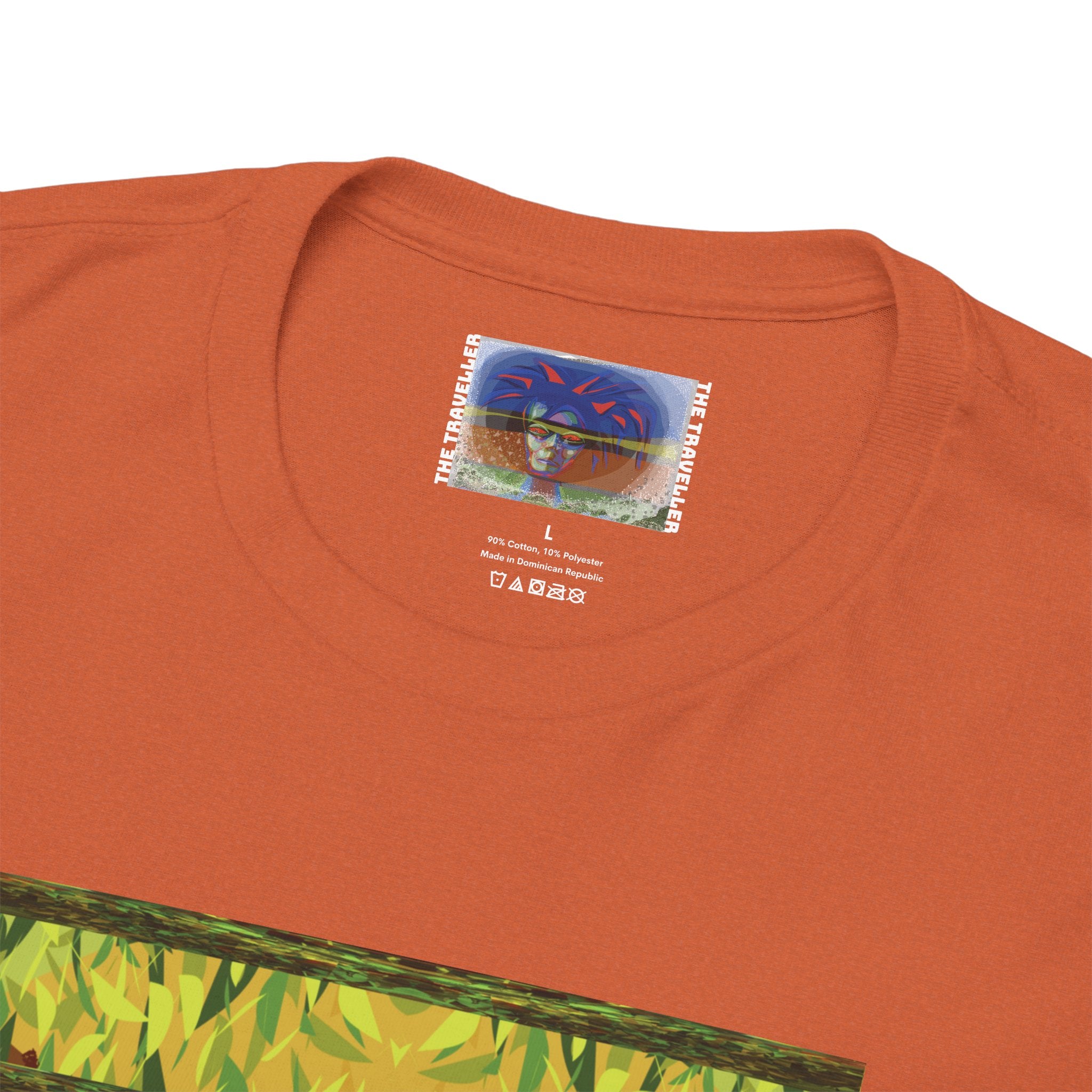 Unisex Heavy Cotton Tee - The Traveller Series (Abstract Autumn)