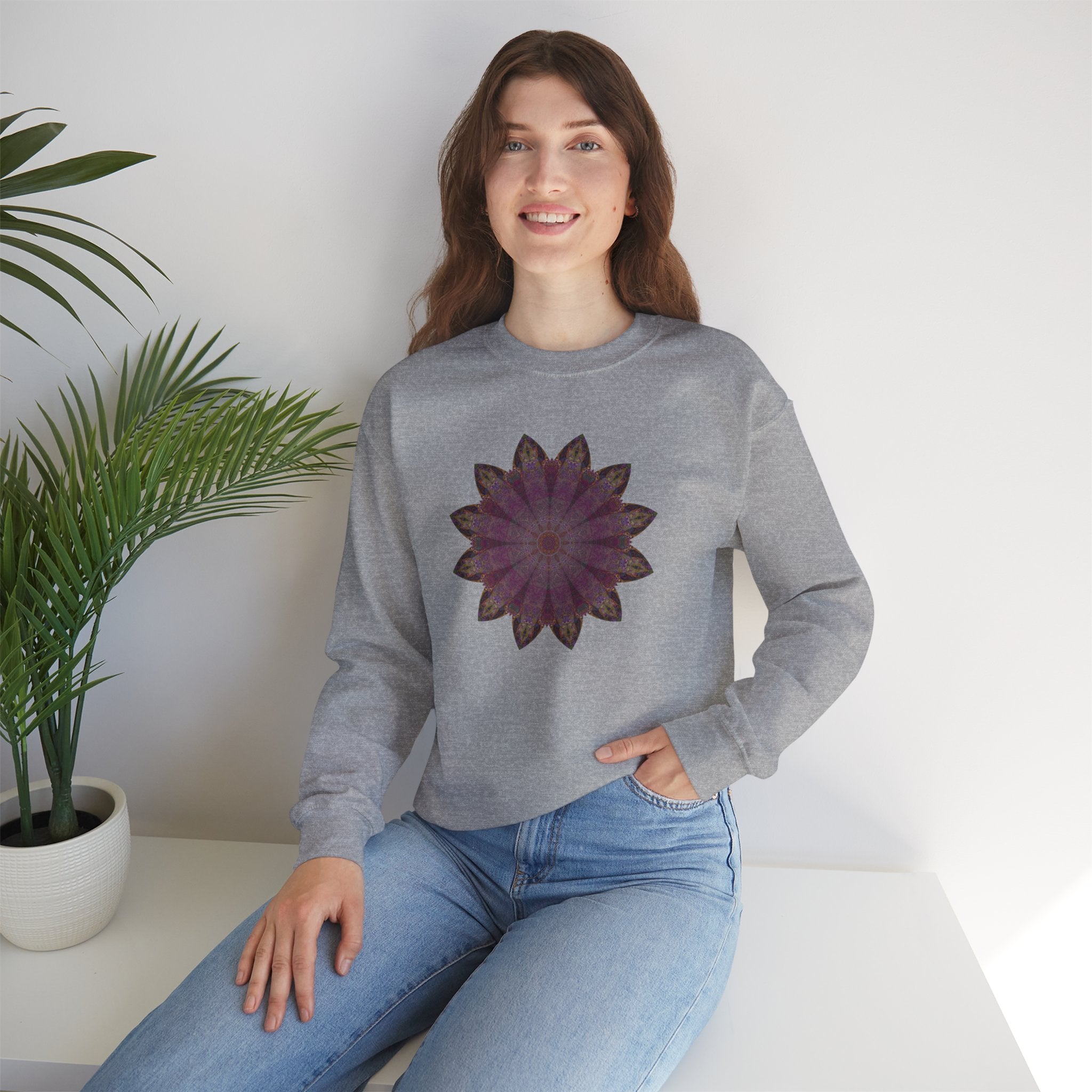Unisex Heavy Blend™ Crewneck Sweatshirt - Love Light Mandalas No.6