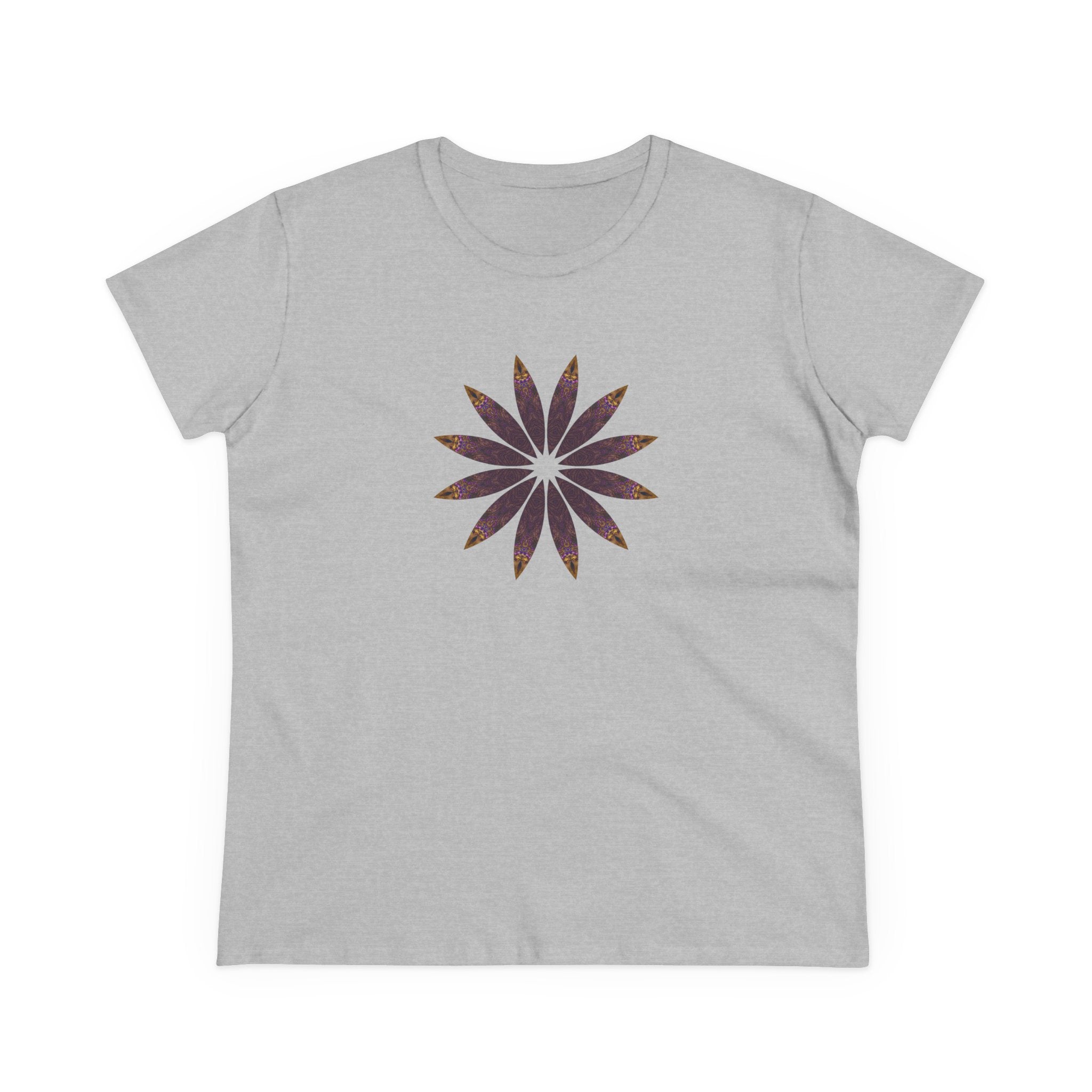 Women's Midweight Cotton Tee - Love Light Mandalas No.2