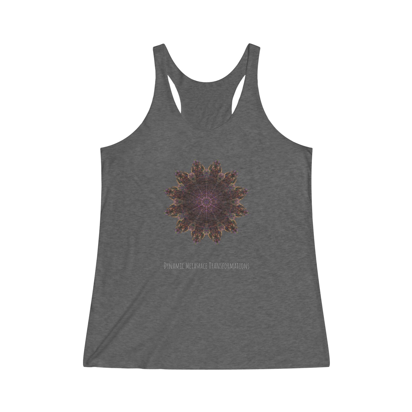 Women's Tri-Blend Racerback Tank - Love Light Mandalas No.12