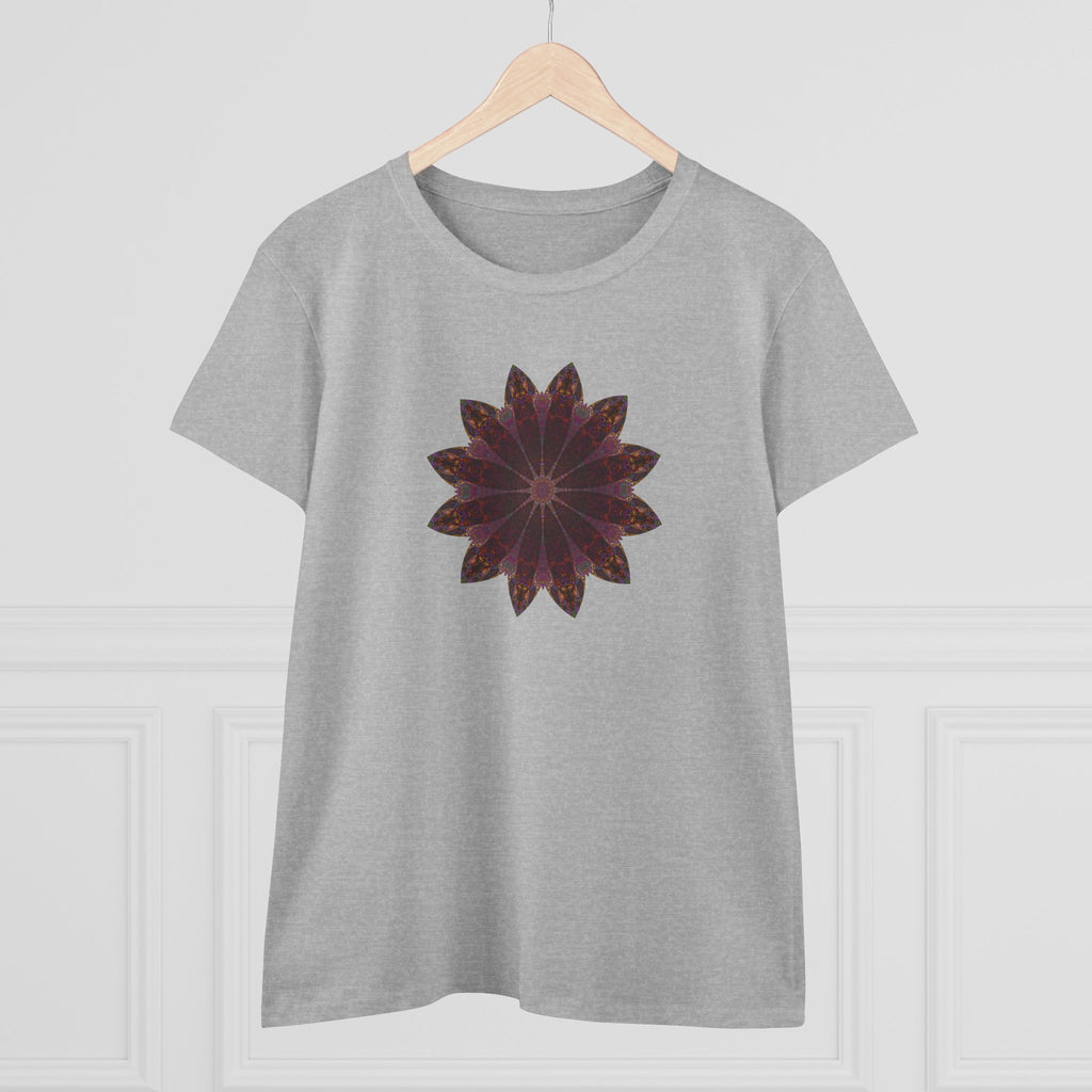 Women's Midweight Cotton Tee - Love Light Mandalas No.5