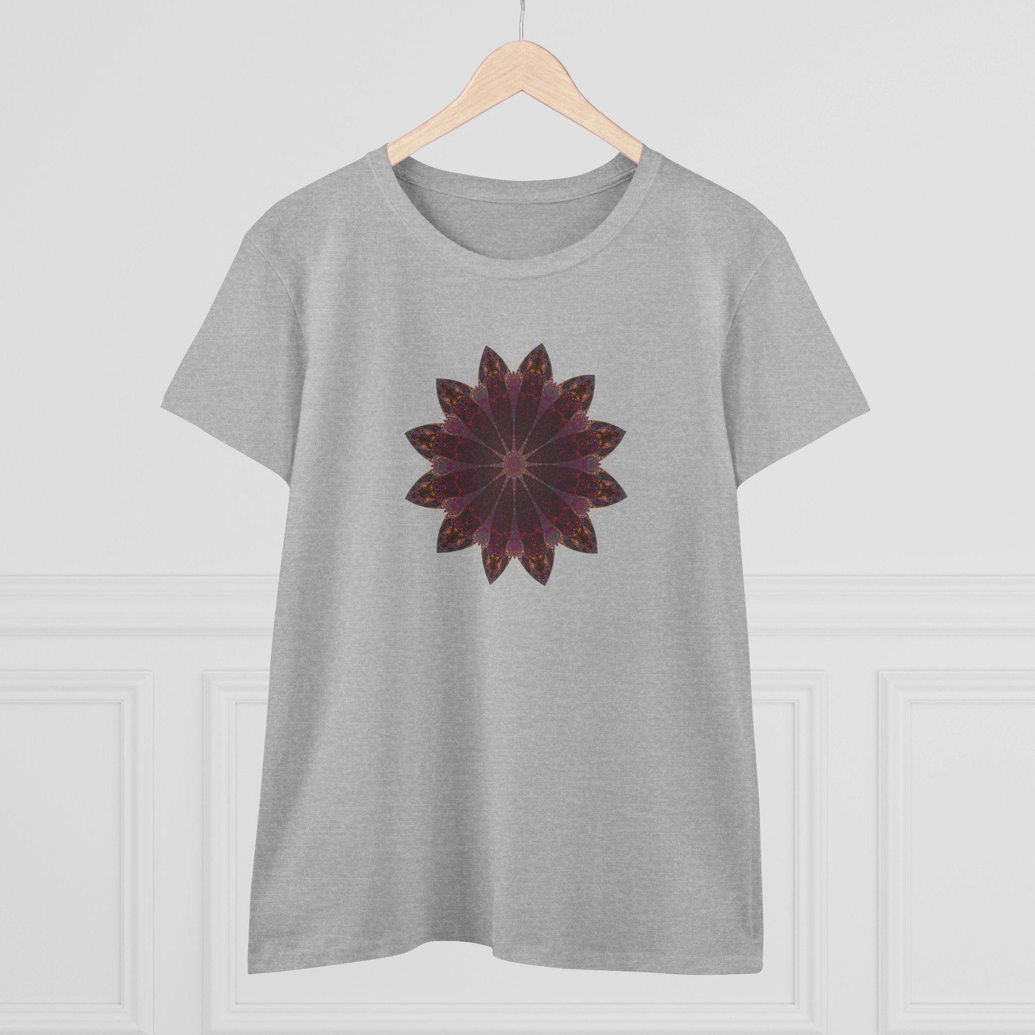 Women's Midweight Cotton Tee - Love Light Mandalas No.5