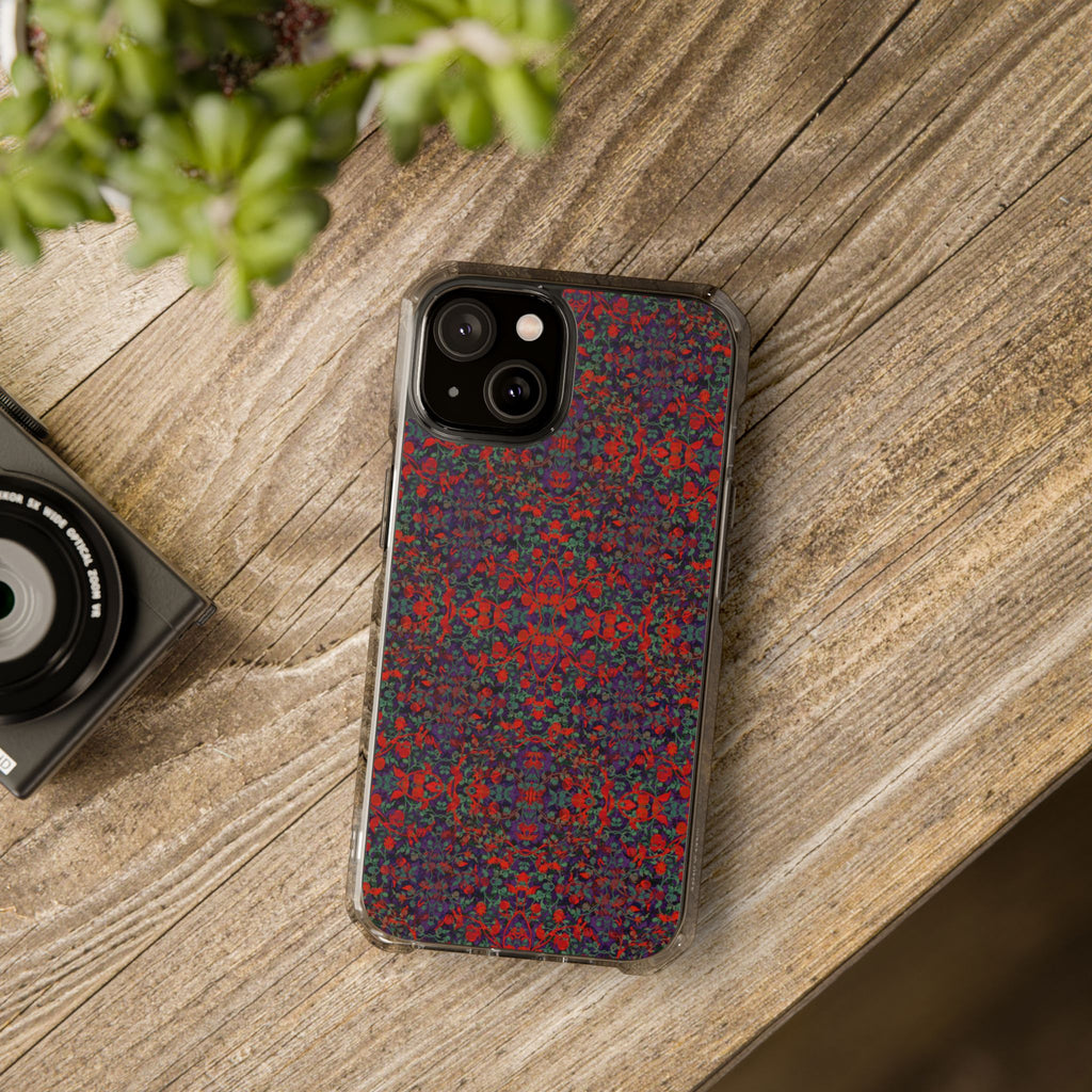 iPhone 14 Magnetic Clear Impact Case - Hidden Weave Series No.25