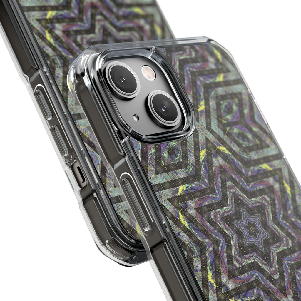 iPhone 14 Magnetic Clear Impact Case - P5 Kaleidoscopic No.1