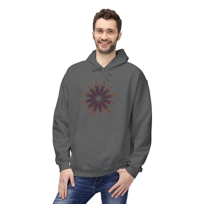 Unisex Midweight Softstyle Fleece Hoodie - Love Light Mandalas No.2