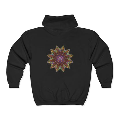 Unisex Heavy Blend™ Full Zip Hooded Sweatshirt - Love Light Mandalas No.13