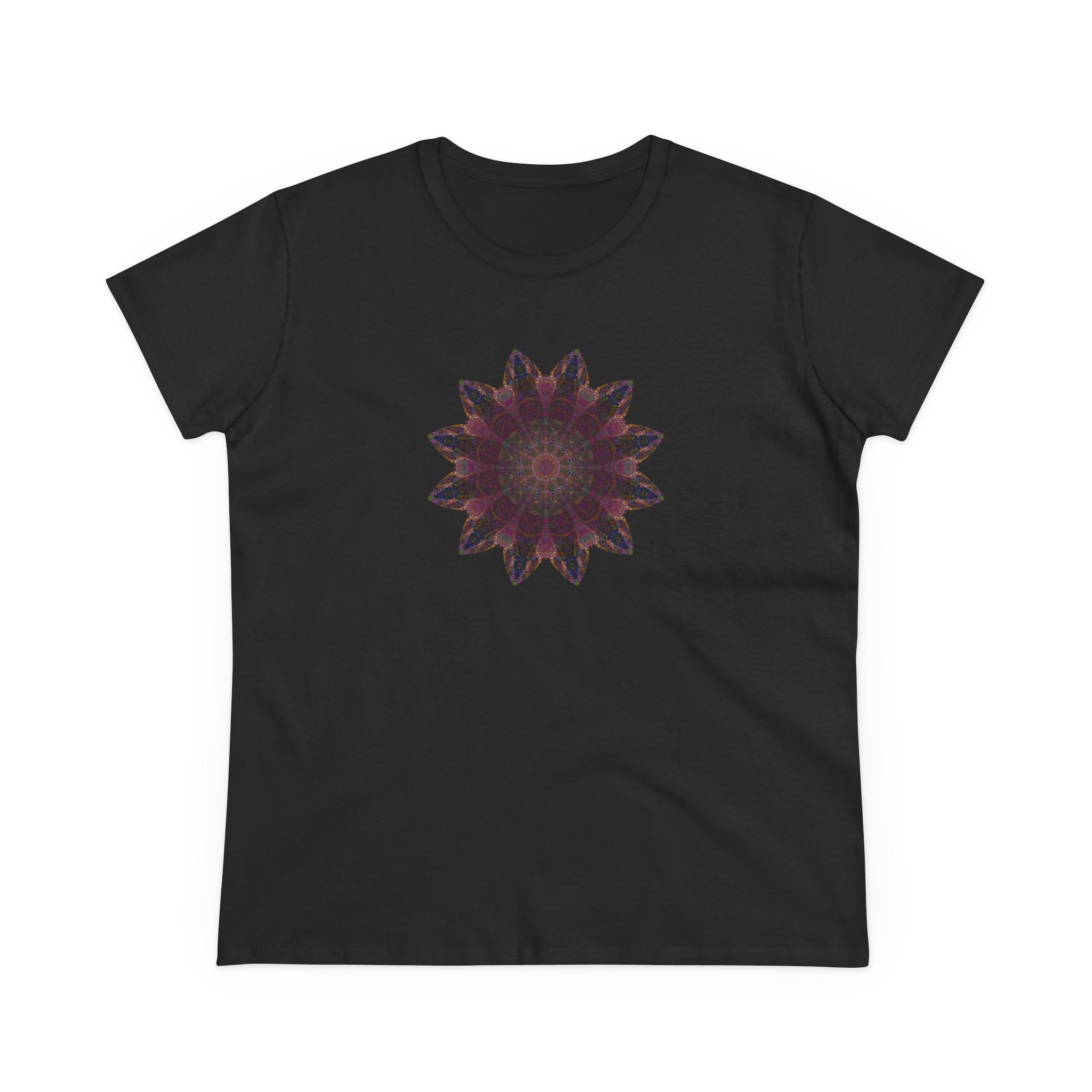 Women's Midweight Cotton Tee - Love Light Mandalas No.8