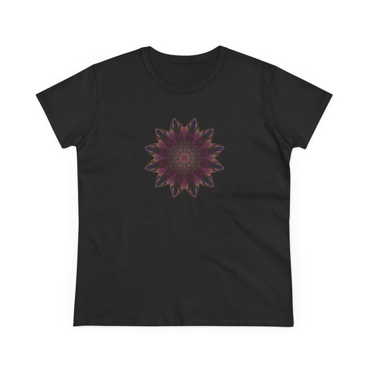Women's Midweight Cotton Tee - Love Light Mandalas No.8