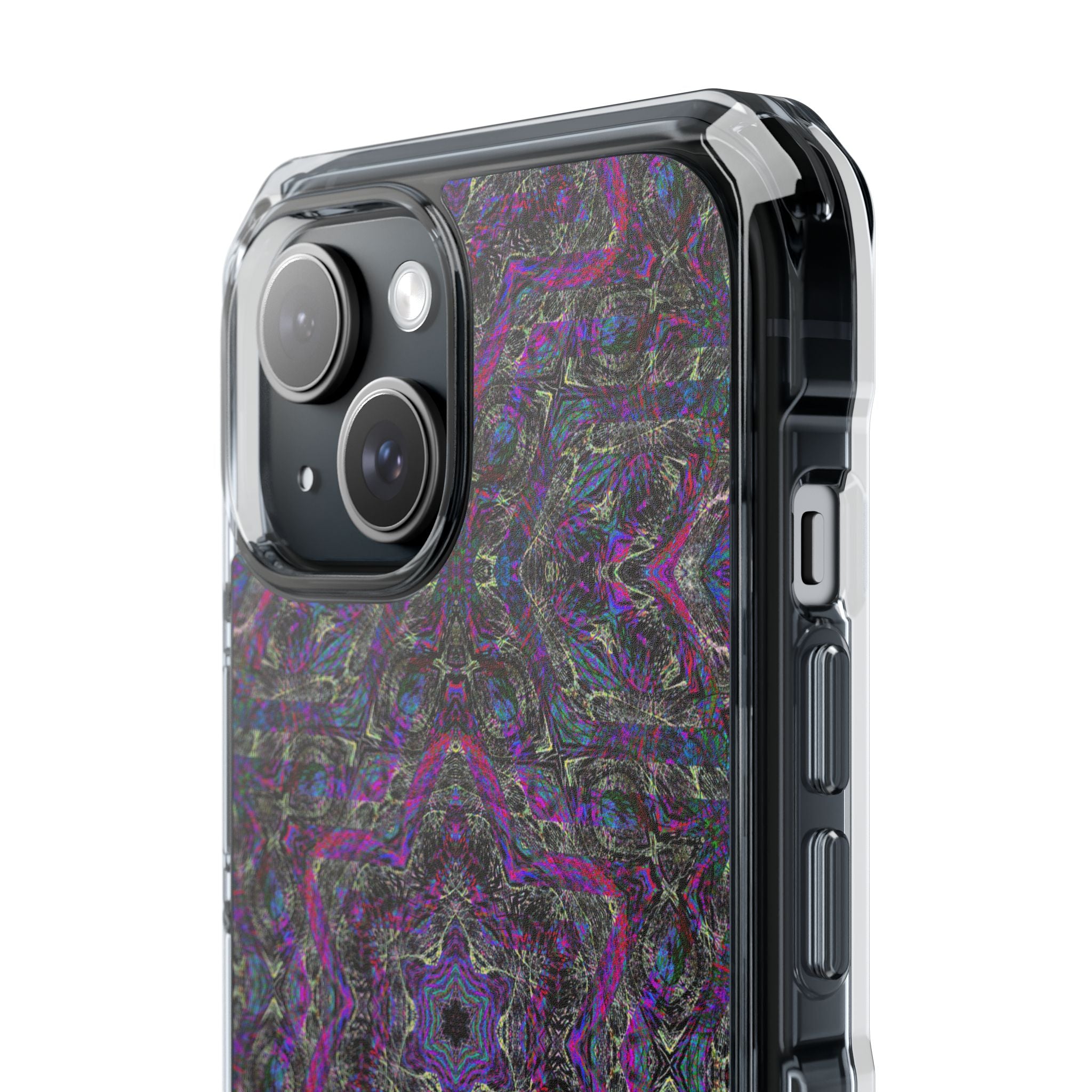 iPhone 15 Magnetic Clear Impact Case - P5 Kaleidoscopic No.33