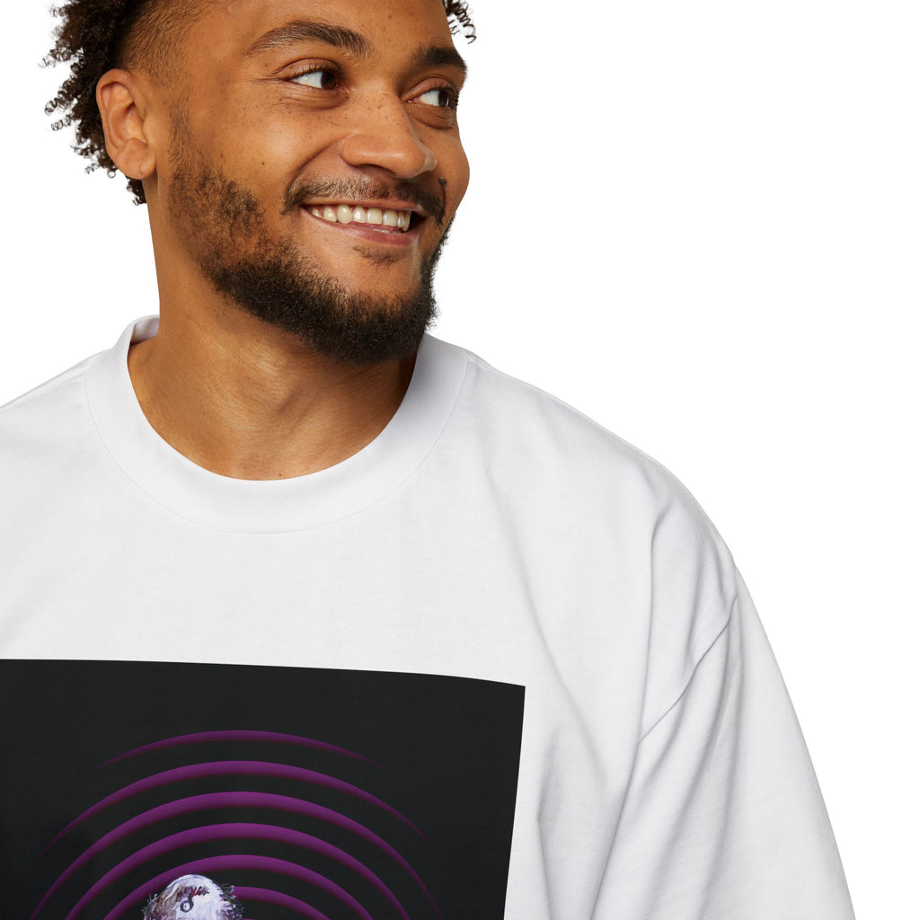 Men's Heavy Oversized Tee - Birds Of Creation No.2b