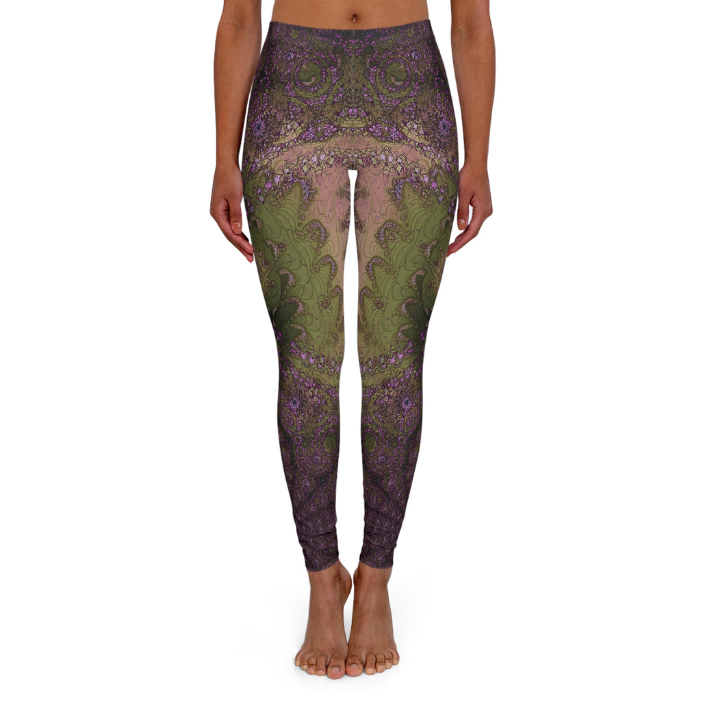 Spandex Leggings - Love Light Fractals No.8a
