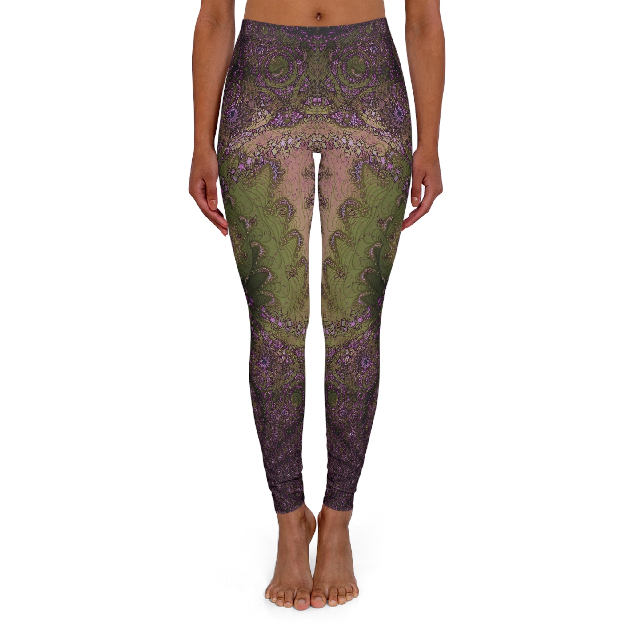 Spandex Leggings - Love Light Fractals No.8a