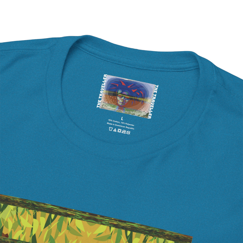 Unisex Heavy Cotton Tee - The Traveller Series (Abstract Autumn)