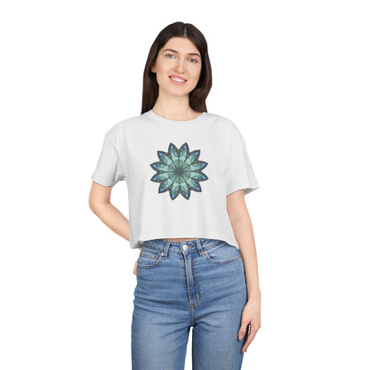 Women's Cropped Tee - Love Light Mandalas No.20