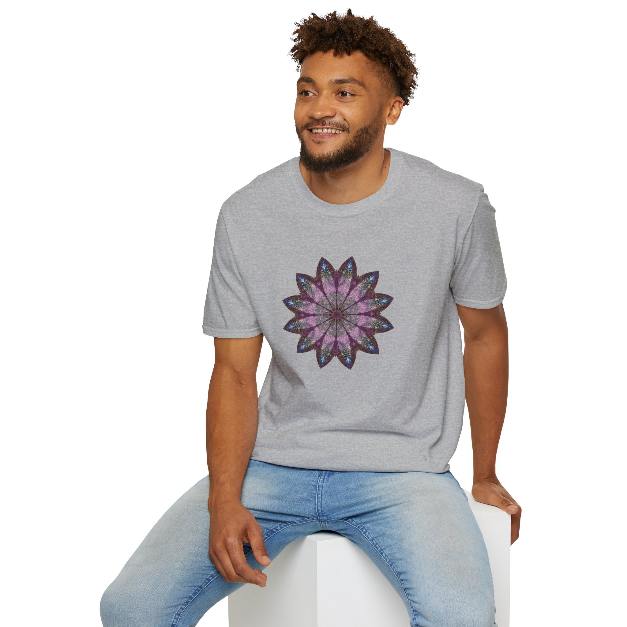 Unisex Softstyle T-Shirt - Love Light Mandalas No.19