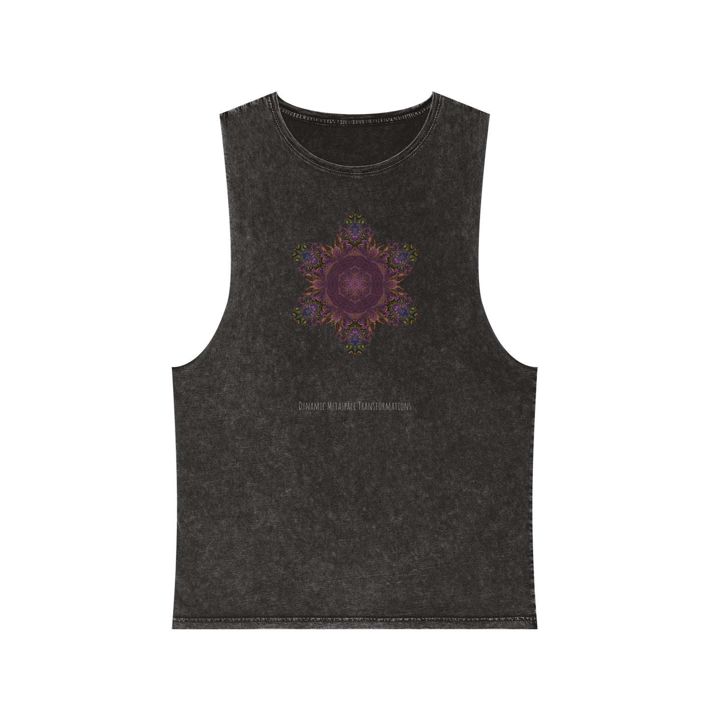 Unisex Stonewash Tank Top - Love Light Mandalas No.3