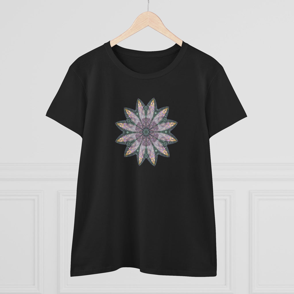 Women's Midweight Cotton Tee - Love Light Mandalas No.21