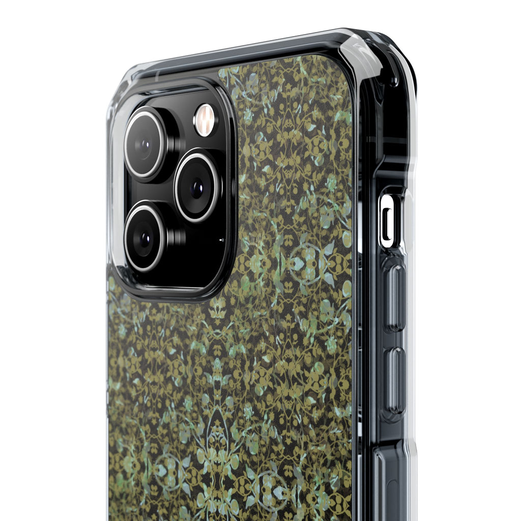 iPhone 14 Magnetic Clear Impact Case - Hidden Weave Series No.4