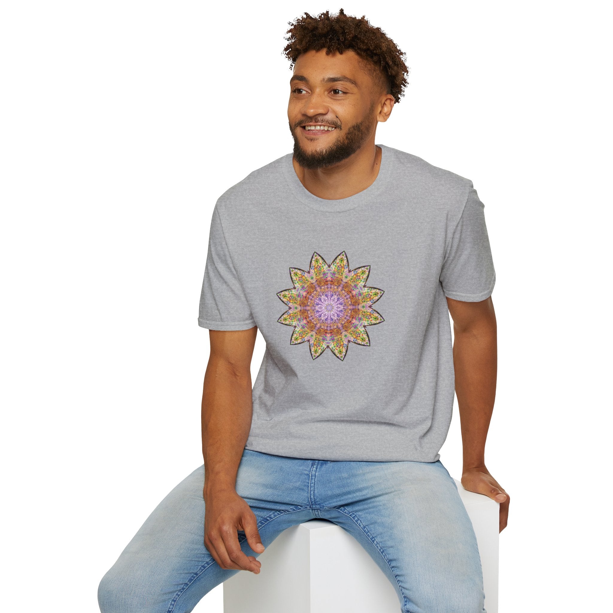 Unisex Softstyle T-Shirt - Love Light Mandalas No.14