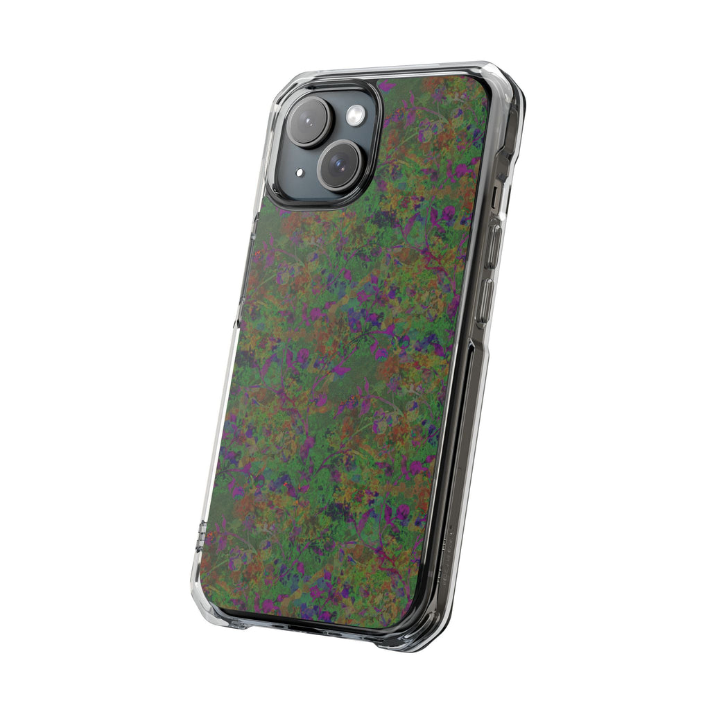 iPhone 15 Magnetic Clear Impact Case - Hidden Weave Series V3 No.24