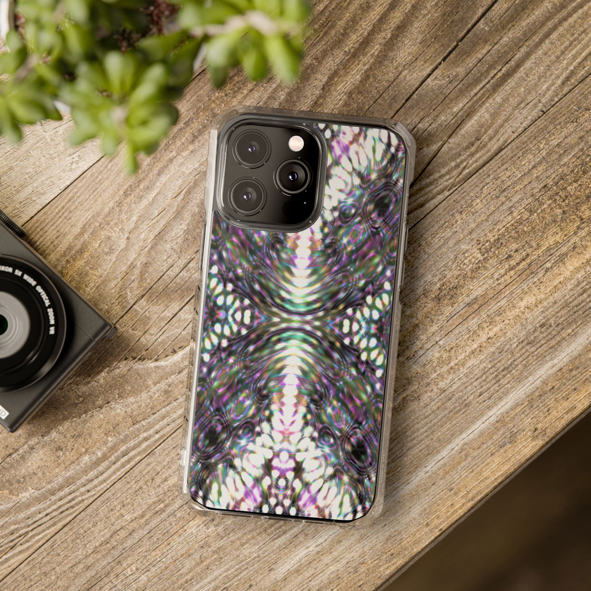 iPhone 14 Magnetic Clear Impact Case - DMT Scribe Tiles No.8