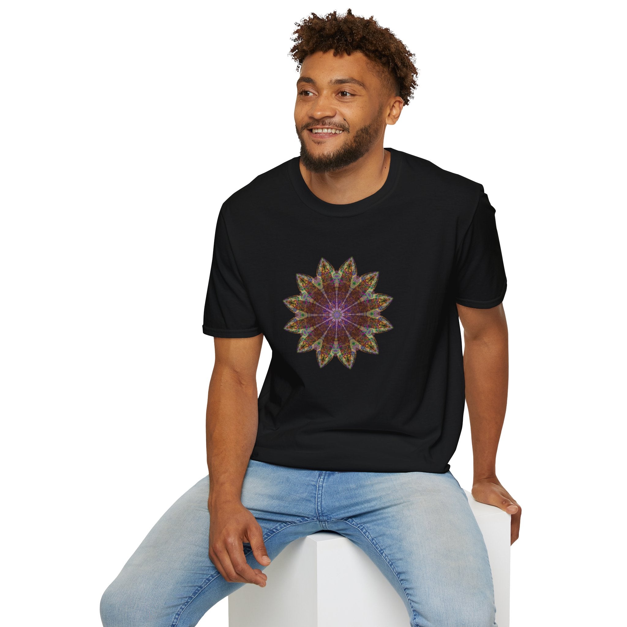 Unisex Softstyle T-Shirt - Love Light Mandalas No.13
