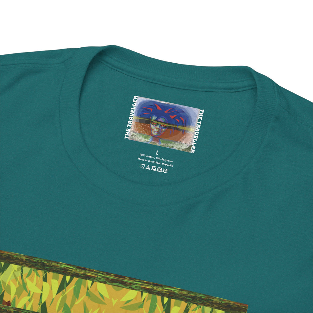 Unisex Heavy Cotton Tee - The Traveller Series (Abstract Autumn)